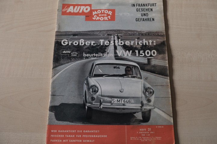 Deckblatt Auto Motor und Sport (21/1961)